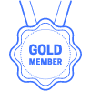 Gold Member Prize Element from Vector Badges Set