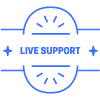 Live Support Star Element from Vector Badges Set