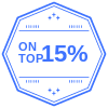 On Top 15 Percent Octagon element - Free transparent PNG, SVG. No Sign up needed.