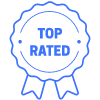 Top Rated Ribbon Element from Vector Badges Set