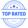 Top Rated Star Oval Element from Vector Badges Set