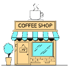 Coffe Shop illustration - Free transparent PNG, SVG. No sign up needed.