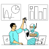 Robot Work Office Team illustration - Free transparent PNG, SVG. No sign up needed.