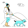 Walking A Dog illustration - Free transparent PNG, SVG. No sign up needed.