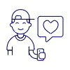 Firting Happy Message 1 Illustration from UX Line Set