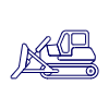 Bulldozer 2 Illustration from UX Line Set | Free Download as SVG Vector and Transparent PNG | Streamline illustrations