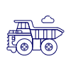 Haul Truck 1 Illustration from UX Line Set | Free Download as SVG Vector and Transparent PNG | Streamline illustrations