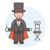 Magician Show 1 illustration - Free transparent PNG, SVG. No sign up needed.