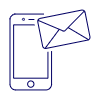 Email Phone Illustration from UX Line Set