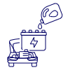 Car Battery Refill Illustration from UX Line Set | Free Download as SVG Vector and Transparent PNG | Streamline illustrations