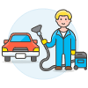 Car Vacuum Service 1 Illustration from UX Colors Set