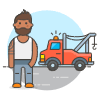 Mechanic Crane Car 2 Illustration from UX Colors Set