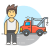 Mechanic Crane Car 3 Illustration from UX Colors Set | Free Download as SVG Vector and Transparent PNG | Streamline illustrations