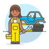 Mechanic Tire Change 4 illustration - Free transparent PNG, SVG. No sign up needed.