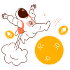 Astronaut Going To The Moon illustration - Free transparent PNG, SVG. No sign up needed.