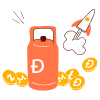 Gas Fees Altcoins Illustration from Manchester Set