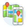 Gps Direction Illustration from UX Colors Set