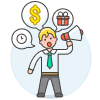 Advertise Announce 2 Illustration from UX Colors Set