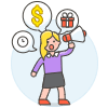 Advertise Announce 4 Illustration from UX Colors Set