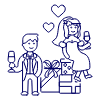 Wedding Celebration 1 Illustration from UX Line Set