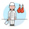 Butcher Shop 5 Illustration from UX Colors Set