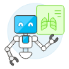 Diagnosis Robot Illustration from UX Colors Set | Free Download as SVG Vector and Transparent PNG | Streamline illustrations