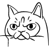 Grumpy Cat Hand Drawn element - Free transparent PNG, SVG. No sign up needed.