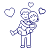 Gay Couple Lifting 4 Illustration from UX Line Set