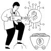 Bitcoin Mining 3 illustration - Free transparent PNG, SVG. No sign up needed.