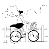A Trendy Urban Going To Work On Bicycle 1 illustration - Free transparent PNG, SVG. No sign up needed.