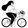 A Trendy Urban Going To Work On Bicycle 3 illustration - Free transparent PNG, SVG. No sign up needed.