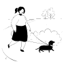 Walking A Dog 3 illustration - Free transparent PNG, SVG. No sign up needed.