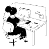 Office Working 2 illustration - Free transparent PNG, SVG. No sign up needed.