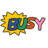 Busy Element from Fun Stickers Set | Free Download as SVG Vector and Transparent PNG | Streamline elements