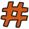 Hashtag Element from Fun Stickers Set