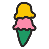 Ice Cream Element from Fun Stickers Set