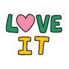Love It Heart Element from Fun Stickers Set