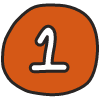 Number 1 1 Element from Fun Stickers Set