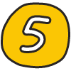Number 5 1 Element from Fun Stickers Set