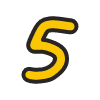 Number 5 2 Element from Fun Stickers Set