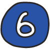 Number 6 1 Element from Fun Stickers Set