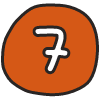 Number 7 1 Element from Fun Stickers Set