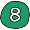 Number 8 1 Element from Fun Stickers Set
