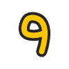 Number 9 2 Element from Fun Stickers Set