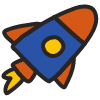 Rocket Element from Fun Stickers Set