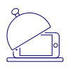 Tray Phone Illustration from UX Line Set