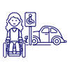 Disable Parking 6 Illustration from UX Line Set