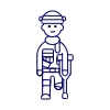 Disable Soldier 1 Illustration from UX Line Set