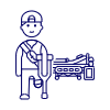 Hospitalize Person 3 Illustration from UX Line Set