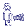 Hospitalize Person 4 Illustration from UX Line Set